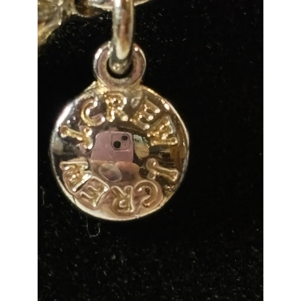 J Crew Necklace Faceted Rose Colored Rondelle Beads Gold Hammered Metal Pendant